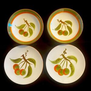 Four Pieces Vintage Stangl Orchard Song Ceramic Handpainted